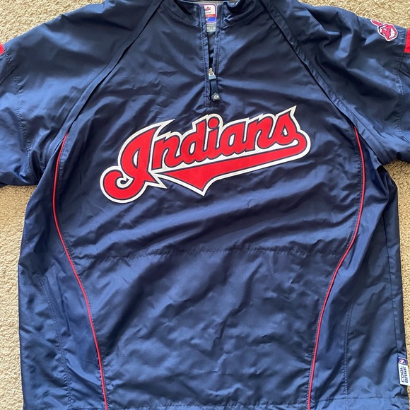 Vintage Cleveland Indians bullpen Windbreaker - Picture 2 of 6